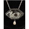 Image 2 : Antique Glass Antaglio - Sterling Silver with Pearl