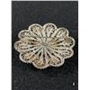 Image 2 : Vintage Filigree Silver Brooch in Birks Box