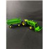 Image 1 : Vintage Metal ERTL John Deere 13" Tractor w/ Plastic 12" Farm Trailer