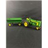 Image 1 : Vintage Metal ERTL John Deere 8" Tractor w/ 11" Farm Trailer