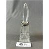 Image 1 : Beautiful Vintage Crystal Perfume Bottle with Sterling Silver Ring
