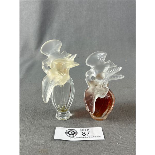 2 Beautiful Nina Ricci L'Air Du Temps Perfume Bottles. 1 With Contents