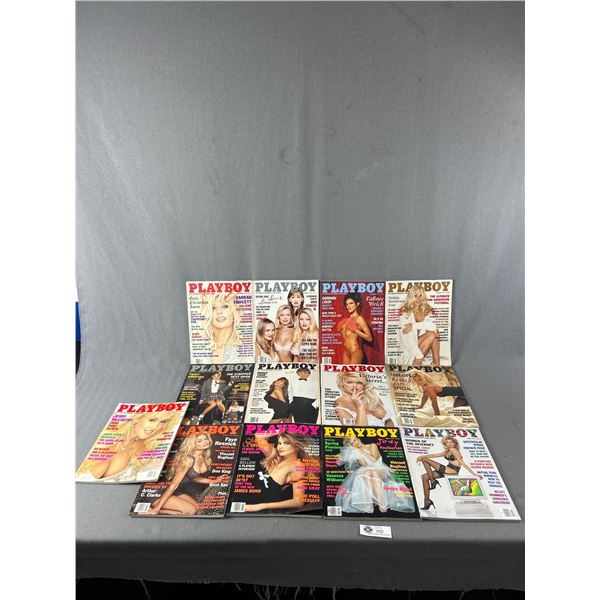 Lot of 13 1990s Playboy Magazines