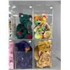 Image 2 : 7 -Ty Beanie Buddy w/ Matching Beanie Babies In 11" x 7" H  Acrylic Display Cases