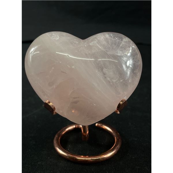 80mm Rose Quartz Heart on Stand Retails $400