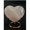 Image 1 : 80mm Rose Quartz Heart on Stand Retails $400