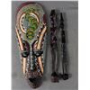 Image 2 : Vintage Handcrafted African Collectibles - 19" Mask, Figures, Servers, Napkon Rings, Necklace