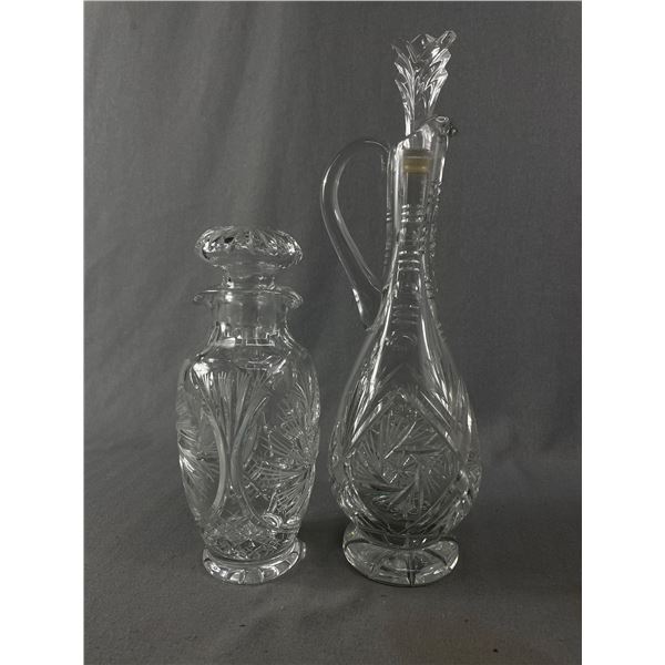 Beautiful Vintage Pinwheel Crystal Decanters