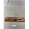 Image 2 : Rare German Kruius Solingen Carving Knife and Fork Set in Leather Travel Sheath