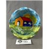 Image 2 : Vintage Colourful Pedestal Dish (Italy) and Terra Cotta Bird