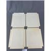 Image 2 : Set of 4 1964 Beatle Portraits in Cardboard Woodgrain Frames
