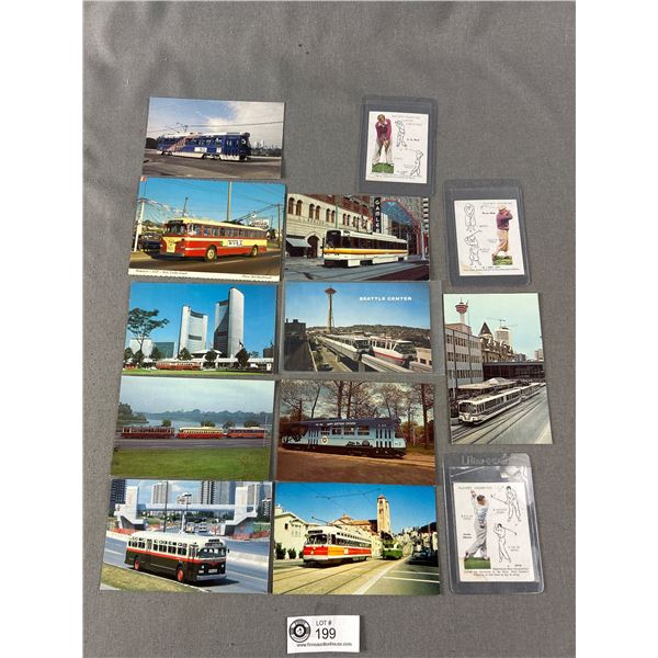 Lot of 10 Vintage Bus Postcards