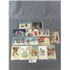 Image 1 : 12 Vintage Christmas and 2 New Years Postcards