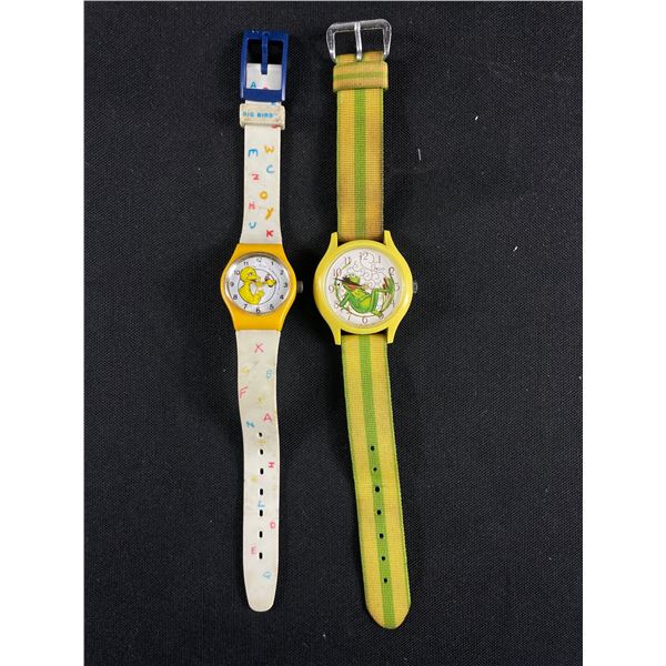 Vintage Kermit and Big Bird Watches