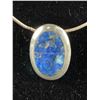 Image 2 : Sterling Silver w/Lapis Lazuni Stone Pendant Necklace