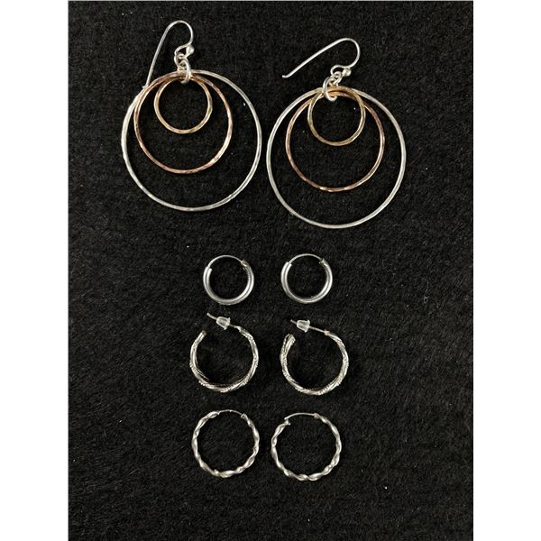 Few Pairs of Sterling Silver Earrings