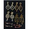 Image 1 : Lots of Beautiful Vintage Rhinestone Earrings