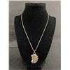 Image 1 : Sterling Silver Chain 18" L With Half Moon Pendant