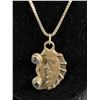 Image 2 : Sterling Silver Chain 18" L With Half Moon Pendant