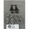 Image 2 : Various Vintage Beautiful Pairs of Rhinestone Earrings