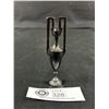 Image 2 : Miniature (4") Bronze Vase with Gold/Silver Inlay