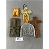 Image 1 : Lot of Vintage Religious Items, Pictures, Crosses , Crucifix