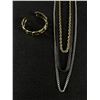 Image 1 : Nice 3 Strand Necklace in Gold Tone, Black and Silver Tone. And A Nice GoldTone Bracelet