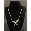 Image 2 : Silvertone Jewelry Lot. Eagle Necklace, Chain Necklace and Chain Bracelet