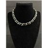 Image 3 : Silvertone Jewelry Lot. Eagle Necklace, Chain Necklace and Chain Bracelet