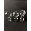 Image 2 : 3 Glass/ Crystal Perfume Bottle with Dabbers, I Etched with a Wedding Date