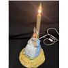 Image 2 : Vintage Beatrix Potter Mrs. Rabbit and Bunnies Lamp and a Miniature Anker Grandfather Clock