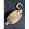 Image 2 : Lot of 2 Vintage Wood and Iron Pullies