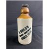 Image 2 : Green Industrial Hanging Light Shade Plus a Gould's Ginger Beer Bottle