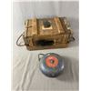Image 1 : Vintage Alarm Bell Plus a Wooden Explosive's Box