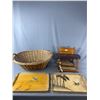 Image 1 : Nice Collectible Lot of Vintage Items. Child's Swing, Wicker Basket Etc