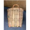 Image 8 : 2 Firelog Holders and a Vintage Basket.