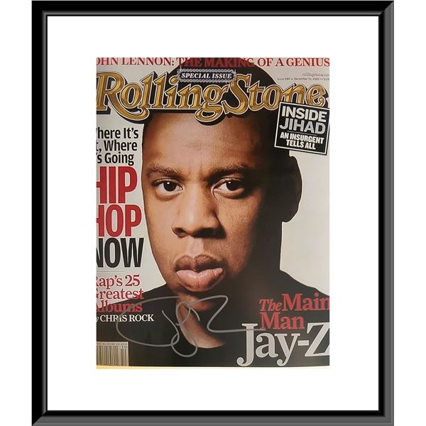 Jay-Z signed Rolling Stone Magazine cover photo