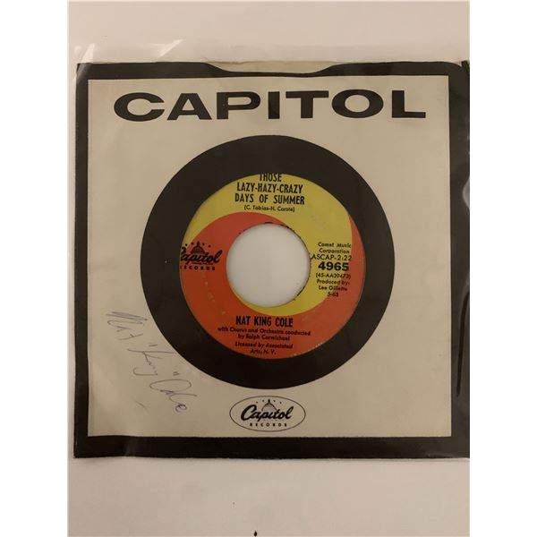 Nat King Cole signed 45 RPM
