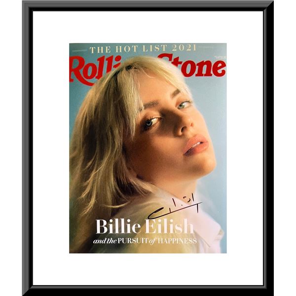 Billie Eilish signed Rolling Stone Magazine cover photo