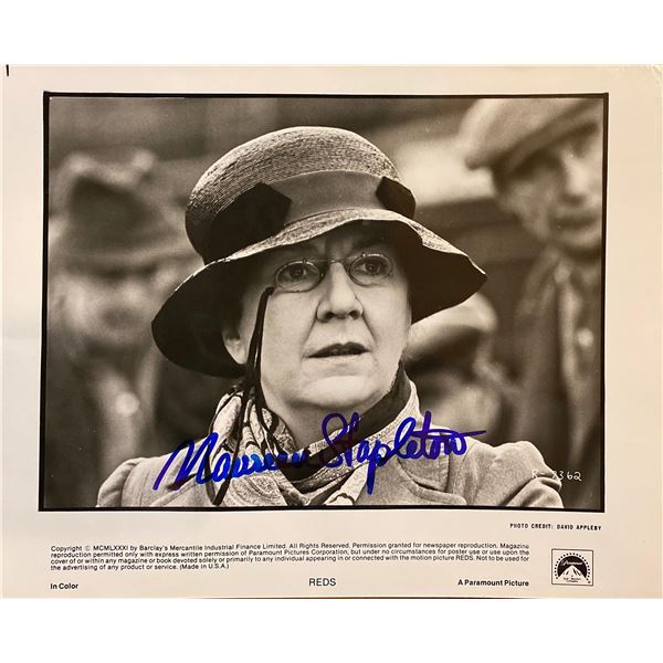 Reds Maureen Stapleton signed movie photo