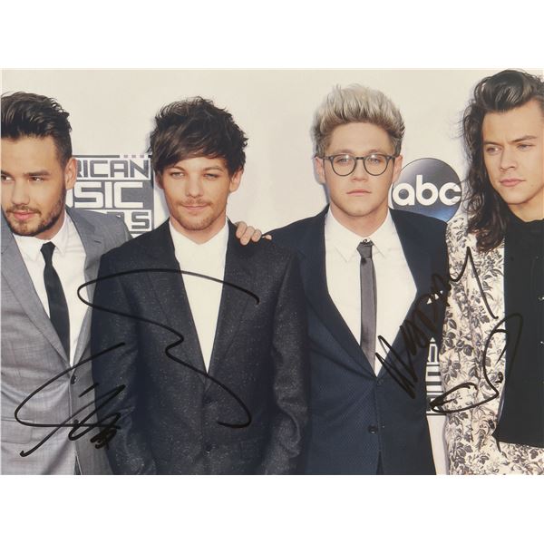 One Direction band signed photo