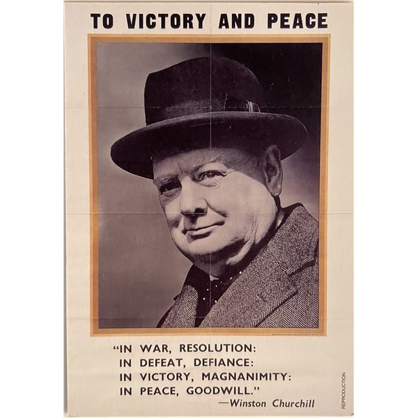 Winston Churchill photo card. 5x7 inches