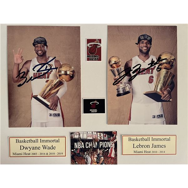 Dwyane Wade / LeBron James signed photo