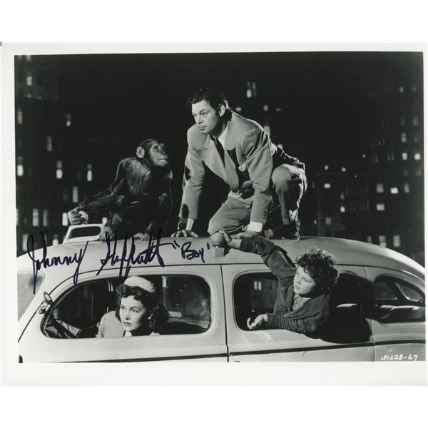 Johnny Sheffield signed "Tarzan film series" photo. GFA Authenticated