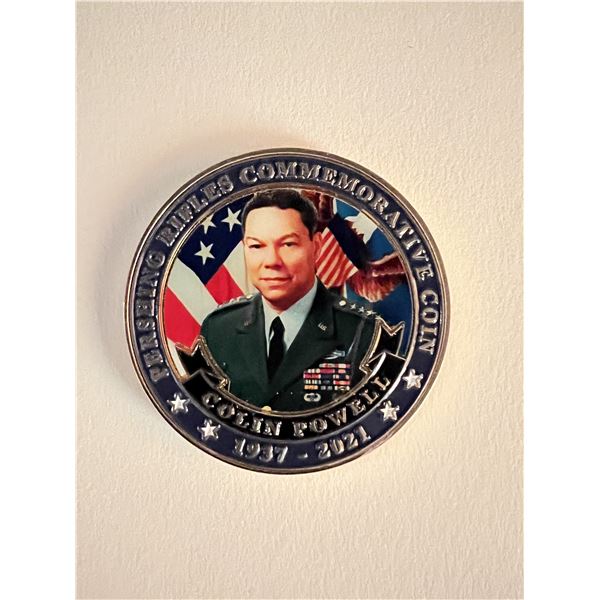 Colin Powell commemorative coin. 2 inches
