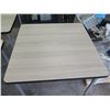 Image 2 : Square Table w/ Veneer Top & Adjustable Metal Legs 36" x 36"