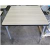 Image 1 : Square Table w/ Veneer Top & Adjustable Metal Legs 36" x 36"