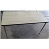 Image 1 : Rectangular Table w/ Veneer Top & Adjustable Metal Legs 60" x 30"