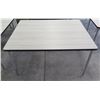 Image 1 : Rectangular Table w/ Veneer Top & Adjustable Metal Legs