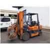 Image 2 : Toyota 42-5FG25 Forklift w/ Rotating Paper Roll Clamp Attachment (Starts & Runs See Video)